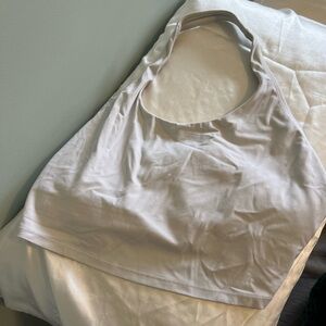 Athleta White Halter cropped tank